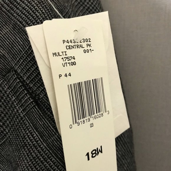 Vintage Evan Picone Black White Plaid High Waisted Trousers Sz-18W - Picture 5 of 11